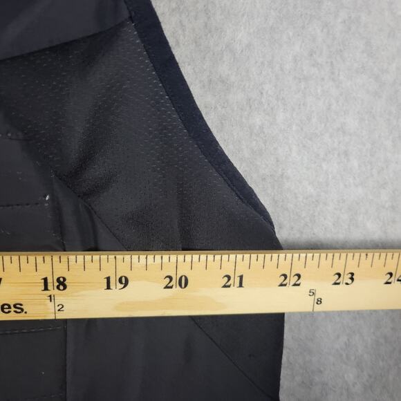 H&M Sport Black Vented Fill Zip Up Lightweight Quilted Running Vest Men's XL - Picture 9 of 13